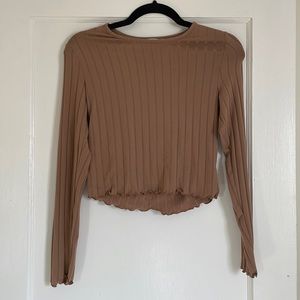 Brown crop top